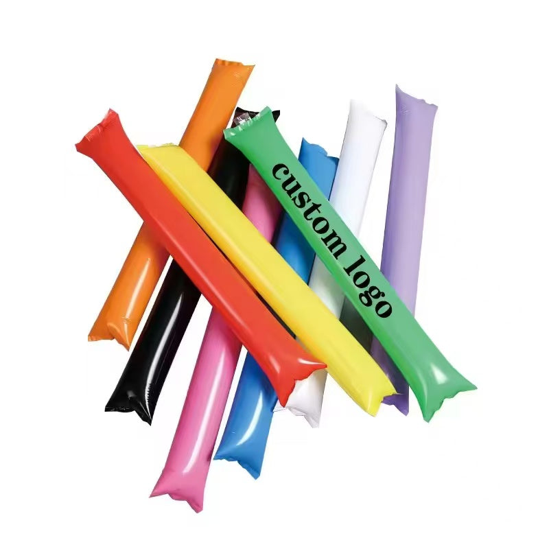 Custom Logo Inflatable Thunder Sticks – Cheering Stick, Noise Makers for Sports Events, Concerts, Party, Custom Printed Cheer Sticks