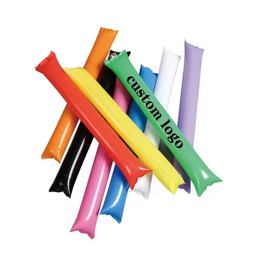Custom Logo Inflatable Thunder Sticks – Cheering Stick, Noise Makers for Sports Events, Concerts, Party, Custom Printed Cheer Sticks